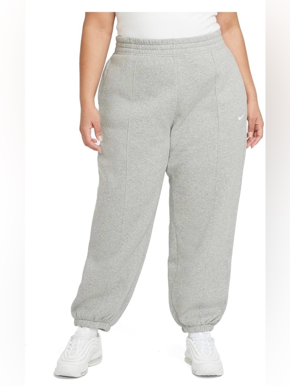 Nike Light Gray Plus-Size Fleece Joggers Size 3X